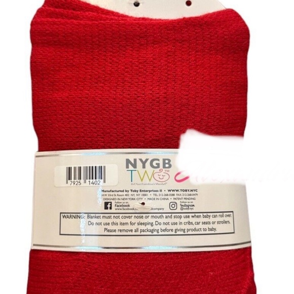 NYGB First & Forever Wrap, Hat and Booties Set Christmas Candy Cane New Born - Picture 2 of 4